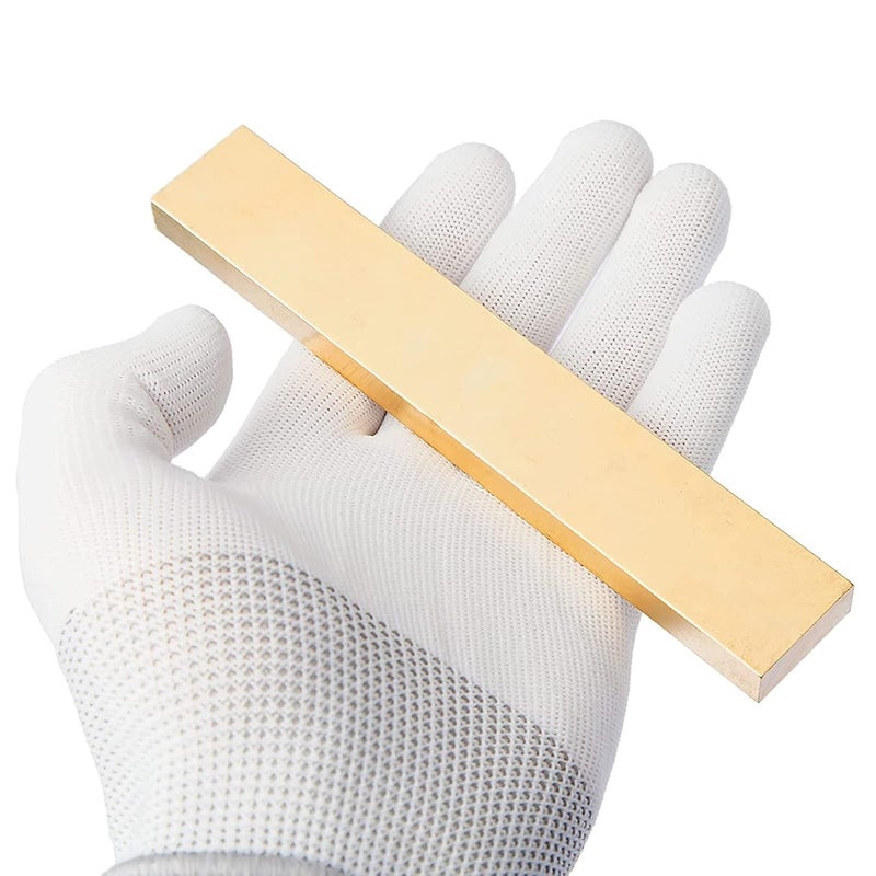 Tsmhisd Brass Flat Bar, 3/8" x 1"x 6" C360 Brass Flat Bar Stock, Solid Plate Mill Stock - Image 1